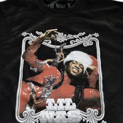 Lil Nas X Black Crewneck Sweatshirt Mens Medium Goodie Two Sleeves New Christmas