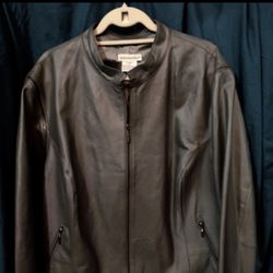 Jessica London Women's Plus Size Gray Leather Jacket 100% Leather Size 26W