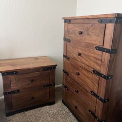 Solid wood dresser and nightstand