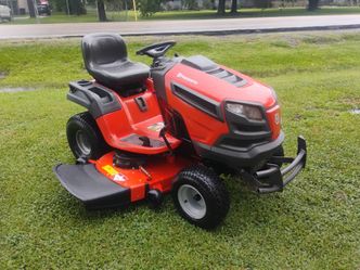 TT 48"DXLS Husqvarna riding lawnmower with Kawasaki motor and fabricated deck 1400 cash firm