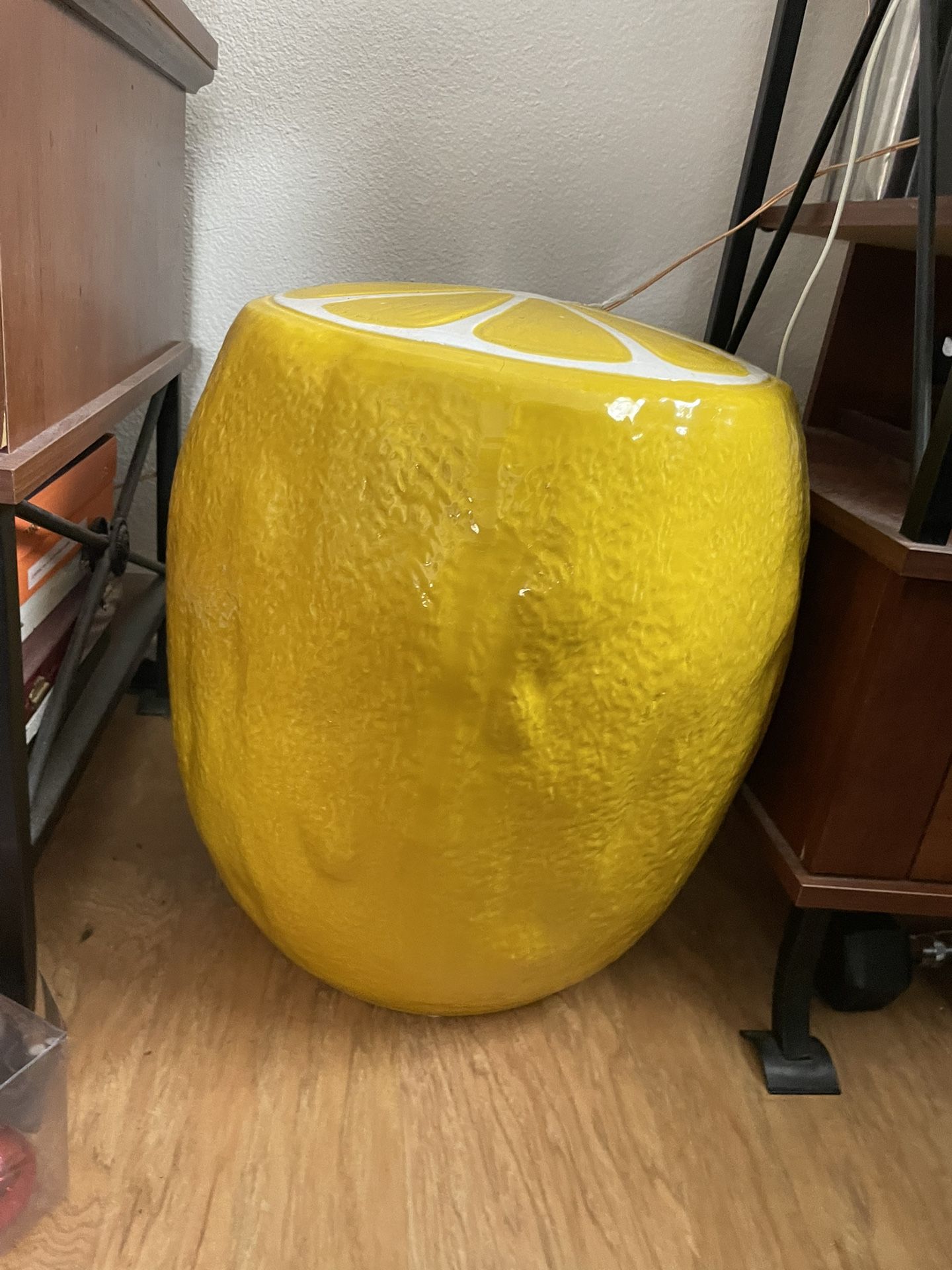 Viral Lemon Stool Or Footrest