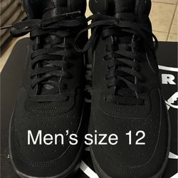 Black Nike Men’s Court Vision Mid Sneaker 