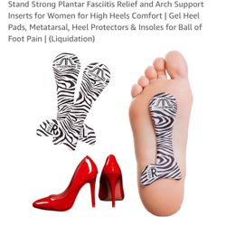 NEW Stand Strong Plantar Fasciitis Relief and Arch Support Inserts for Women for High Heels Comfort,Gel Heel Pads,Metatarsal,Heel Protectors & Insoles