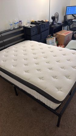 full-size mattress + frame