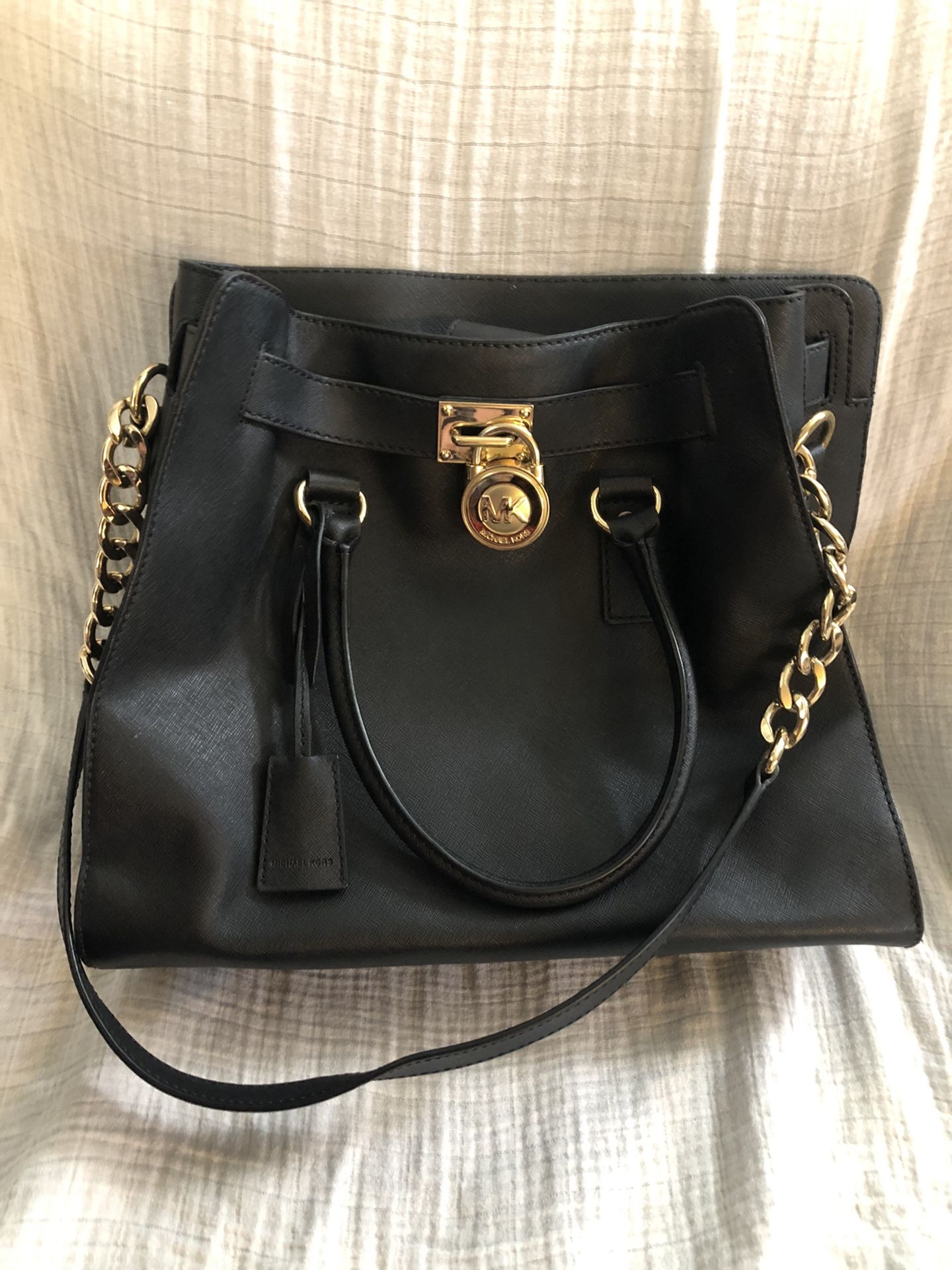 Michael Kors Hamilton Satchel Handbag - Black