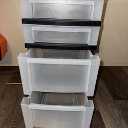 Cajonera de plástico (Plastic 4-Drawer Storage Cart)