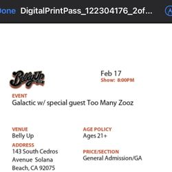 Galactic w/ special guest Too Many Zooz Belly Up