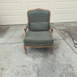 Sturdy French Bergere Style Armchair