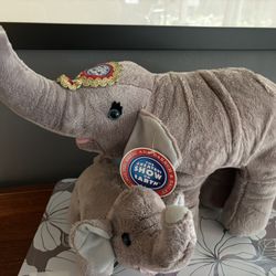New Circus Elephant 16" Greatest Show Earth Ringling Bros Stuffed Plush Barnum/ baby