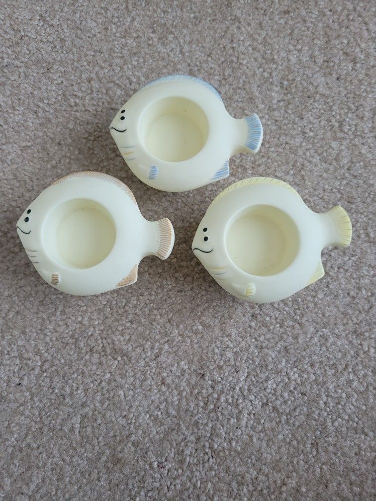 Vintage PartyLite Aqua Pals Floating Tealight Candle Holders