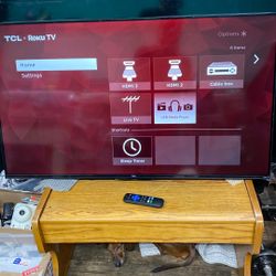 TCL Roku TV 43” 4K With Remote $110  No Stand 