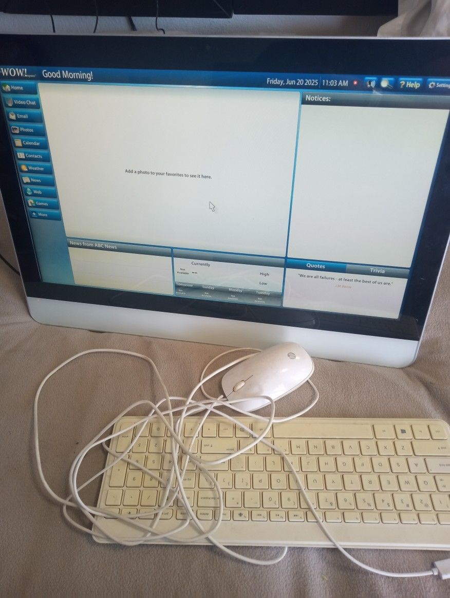 Wow Senior Touch Screen All In One Computer