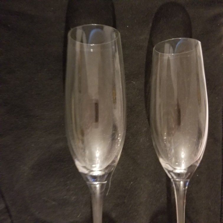 LENOX CRYSTAL CHAMPAGNE FLUTES NEW