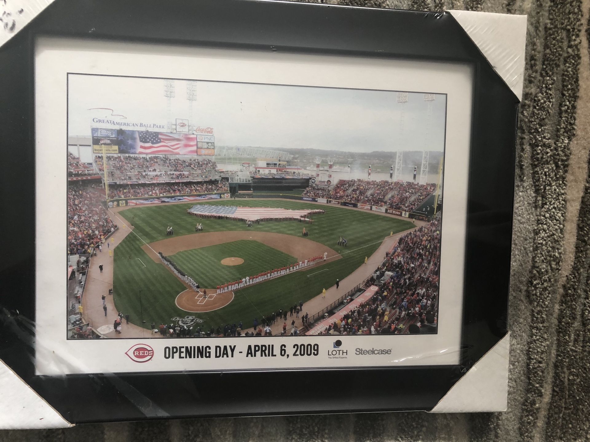 Cincinnati Reds Opening Day - April 6, 2009 Framed Photo