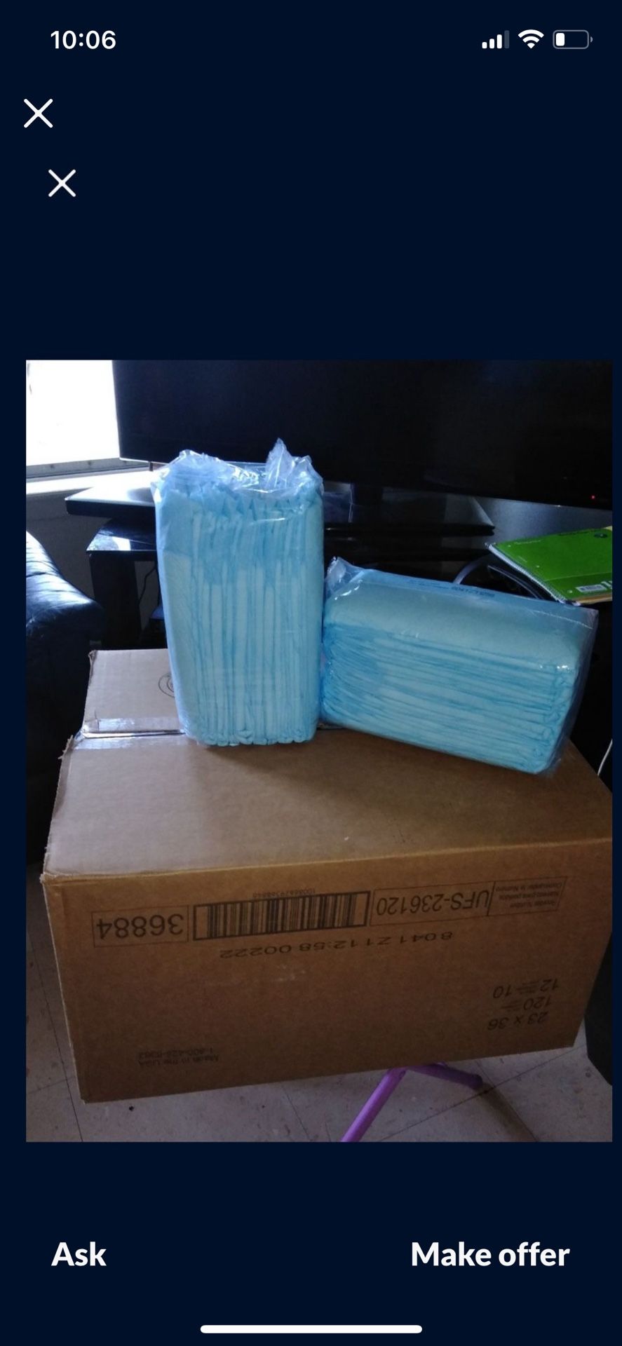 Caja De Pads Azules Con 120 Pzs