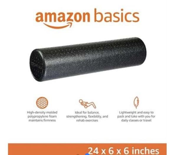 24 inc- Amazon Basics High Intensity Round Foam Roller. New