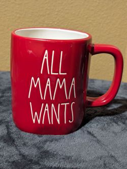 Rae Dunn "All Mama Wants Is a Silent Night" holiday double-sided ceramic mug