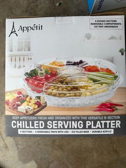 Appétit 9-Section Chilled Serving Platter