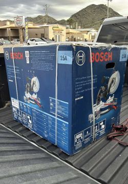 Bosch 15 Amp 12 in. Corded Dual-Bevel Sliding Glide Miter Saw with 60 Tooth Saw Blade