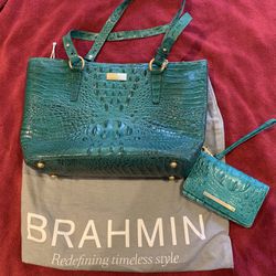 Brahmin bag and wallet set