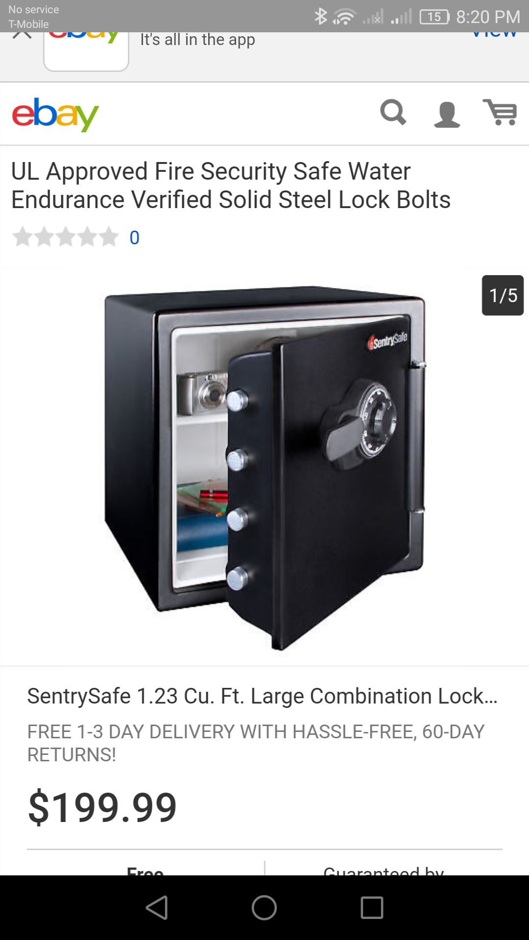 Sentry Fireproof Safe DS3431