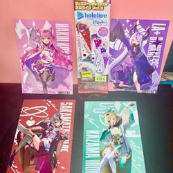 5 Pcs Hololive picture postcards and bookmark officially Licensed japan