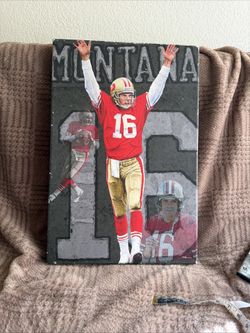 49ers Joe Montana Canvas 16x24