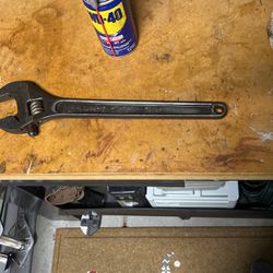 Vintage Utica 15”Adjustable Wrench 