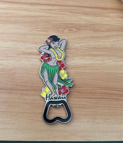 Hawaii hula girl bottle cap opener