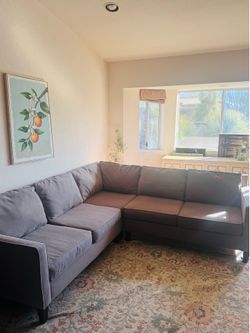 Beautiful West Elm Grey Sectional-Delivery