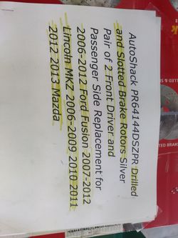 Drilled Slotted Rotors 