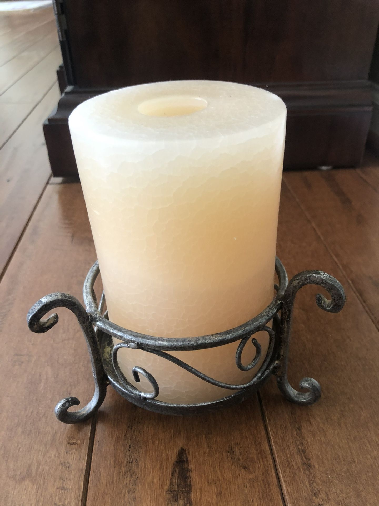 Decorative Holder With Ivory Candle