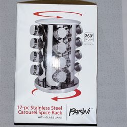 Parini 17 Piece Stainless Steel Spice Rack