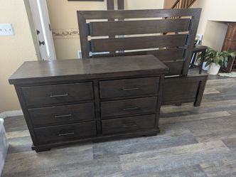 Double bed and Dresser