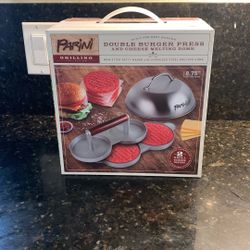 PARINI DOUBLE BURGER PRESS AND CHEESE MELTING DOME