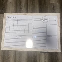 Dry Erase Calendar 