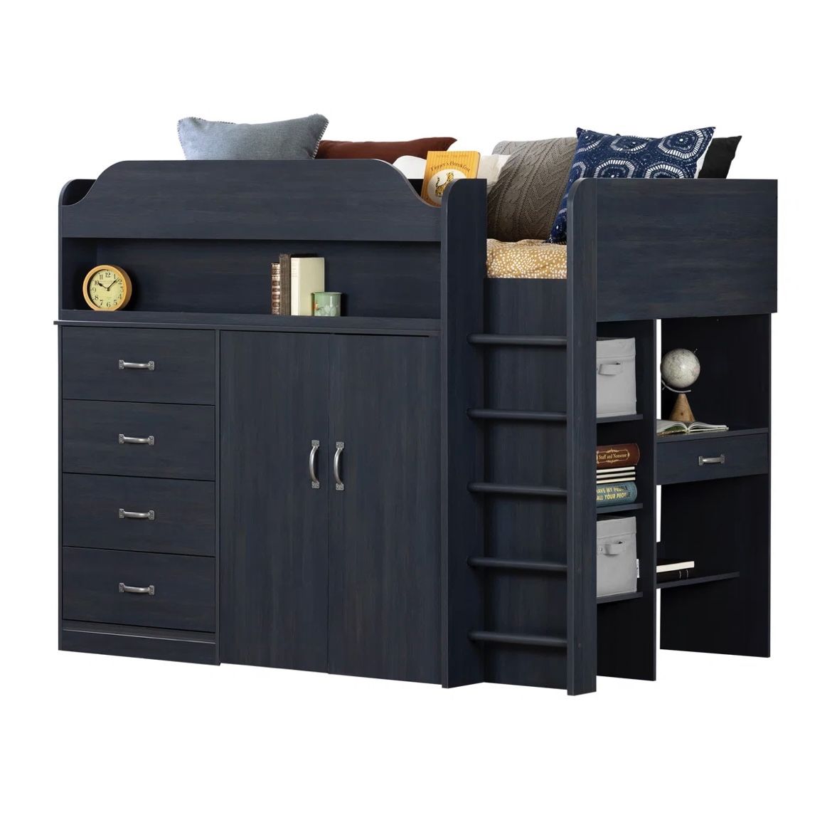 Twin Loft Bed With Desk And Storage