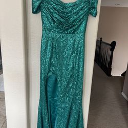 Green Party Dress (size Large)