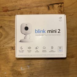 Blink Mini 2 Indoor/outdoor Plug-In Smart Security Camera White New In Box