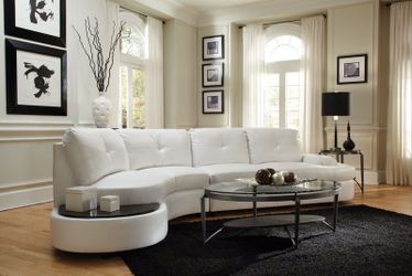 New white leather sofa sectional