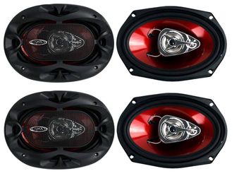 BOSS CH6930 6x9 400W 3-Way Car Coaxial Audio Stereo Speakers Red