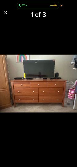 Amish made split king adjustable base bed, dresser and two nightstands
