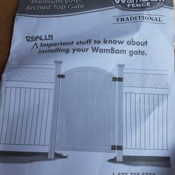 Vinyl Gate, 4 Foot Wide Six Foot Tall