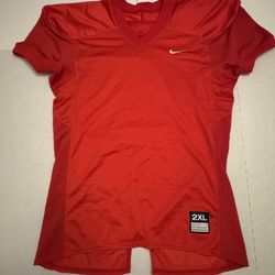 Pre Owned Excellent  Nike Team Defender Game  Football Practice Jersey  Embroidered  Red  Men  Size 2XL