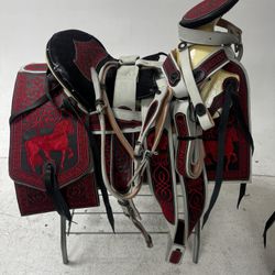 KingSaddle Mexican Leather Horse Saddle/ Silla De Montar Estilo Charro 