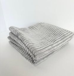 Set of 2 Grey Throw Pillow COVERS | 20” x 20" | Only Used for Staging