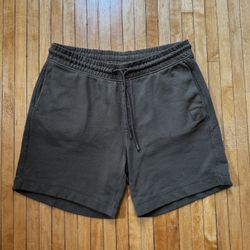 Hugo BOSS Sewalk Sweat Shorts Mens Olive Green Fleece 7 Inch Inseam Sz. XXL