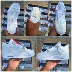 White Jordan 4’s $125