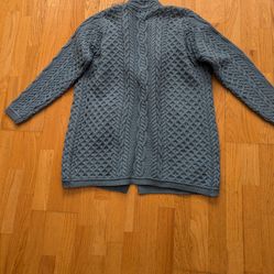 Irish Knot Cardigan, Marino Wool