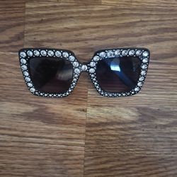 Rhinestone Frame Sunglasses